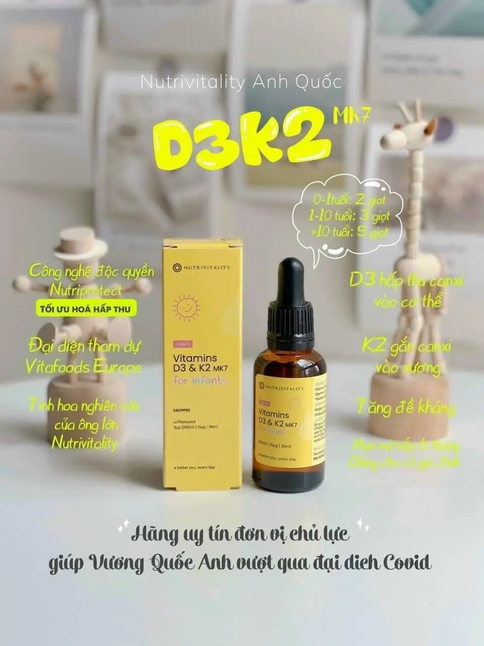 D3K2MK7 Nutrivitality  Anh Quốc