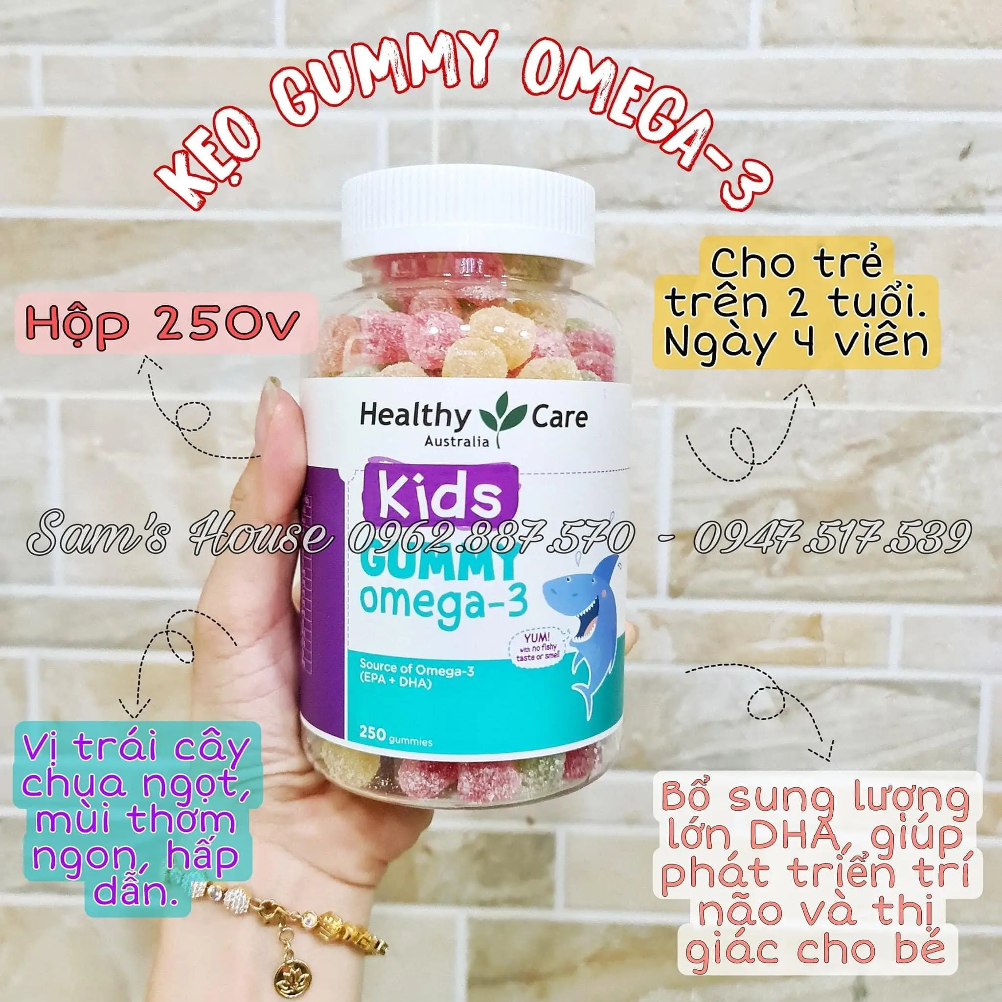 Kẹo Gummy Omega - 3 Healthy Care